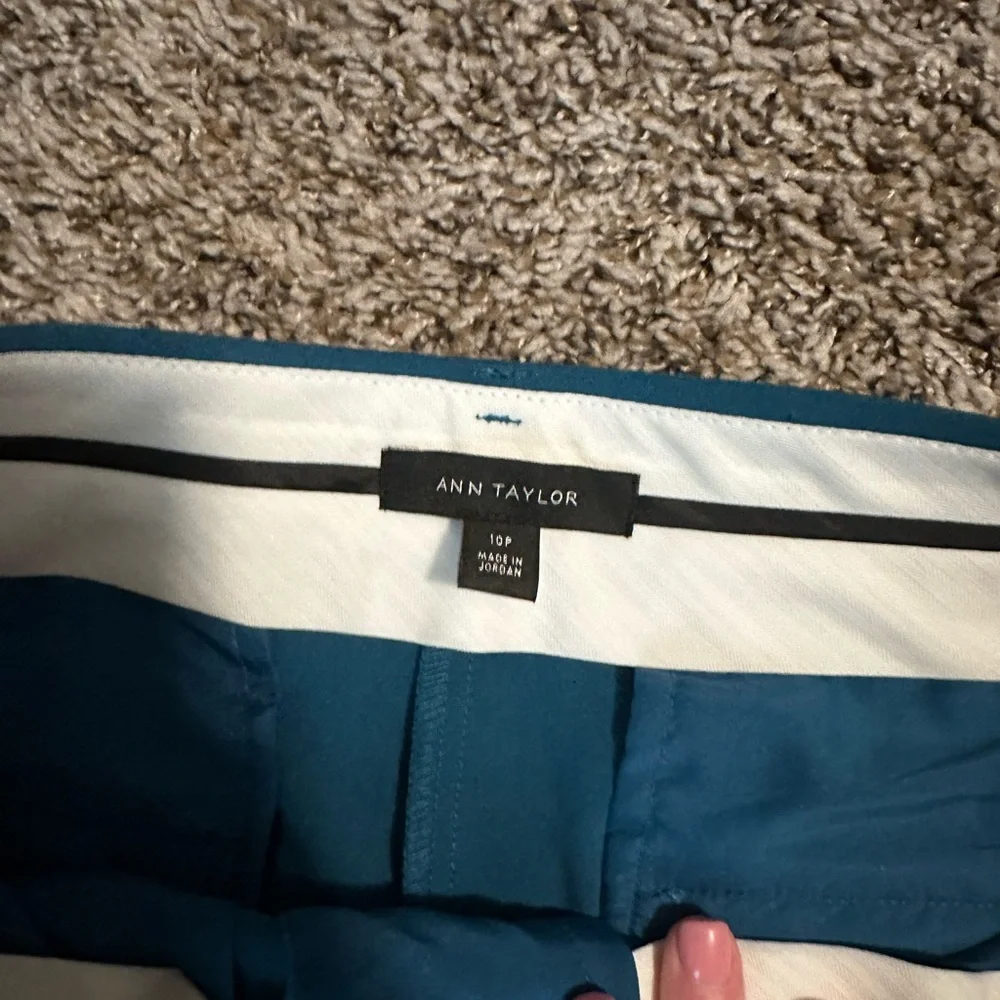 Ann Taylor Women’s Jayne Teal Dress Pants - Picture 3 of 3